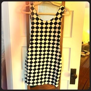 Bodycon checkerprint dress